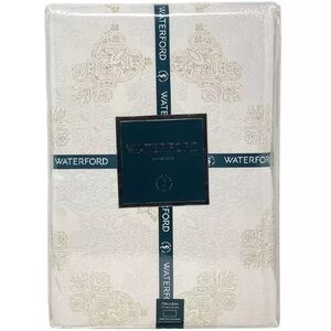 WATERFORD 70" x 84" Christmas Holiday Starling Silver Designer Tablecloth NEW